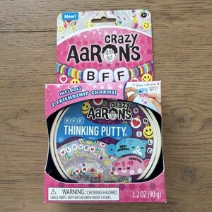 CRAZY AARONS BFF SENSORY PUTTY 3.2 Oz NEW! INCLUDES 2 FRIENDSHIP CHARMS!